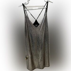 Women’s Silver Shimmery Cocktail Dress